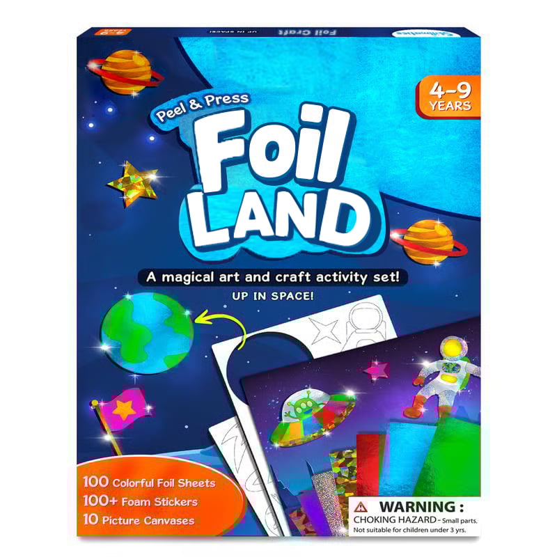 🏆Flash Sale⚡ 50K+ SOLD! Almost Gone-💥Foil land& Craft Activity 🤲💓No Mess Art Kit