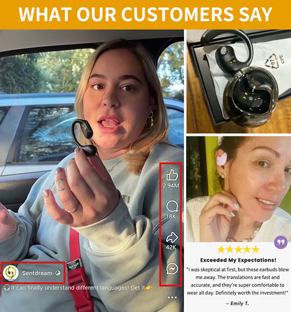 🏆#1 Best Seller ⚡⏰AI Translation Wireless OWS Bluetooth5.4 Earphones (Fit iOS & Android)