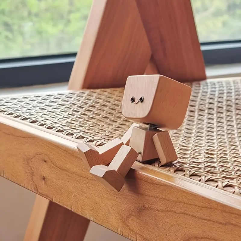 🔥Charming Little Wooden Figure That Sways with 12PCS Magnetic Expressions