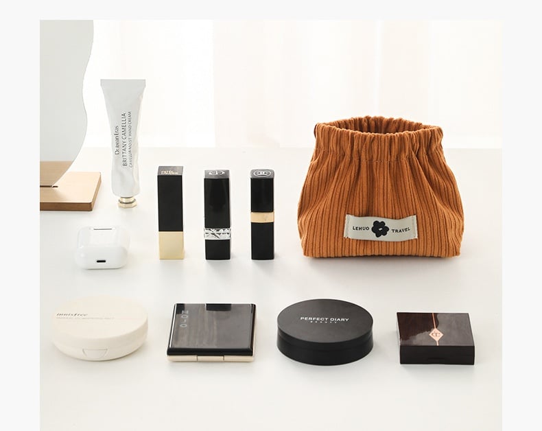 Corduroy Elastic Hair Tie Organizer