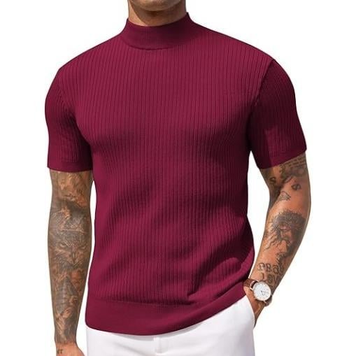 🔥 Men's Mock Turtleneck Sweater