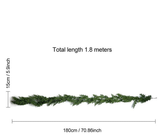 💥6 FT Artificial  Cypress Rattan – Real Touch Winter Greenery