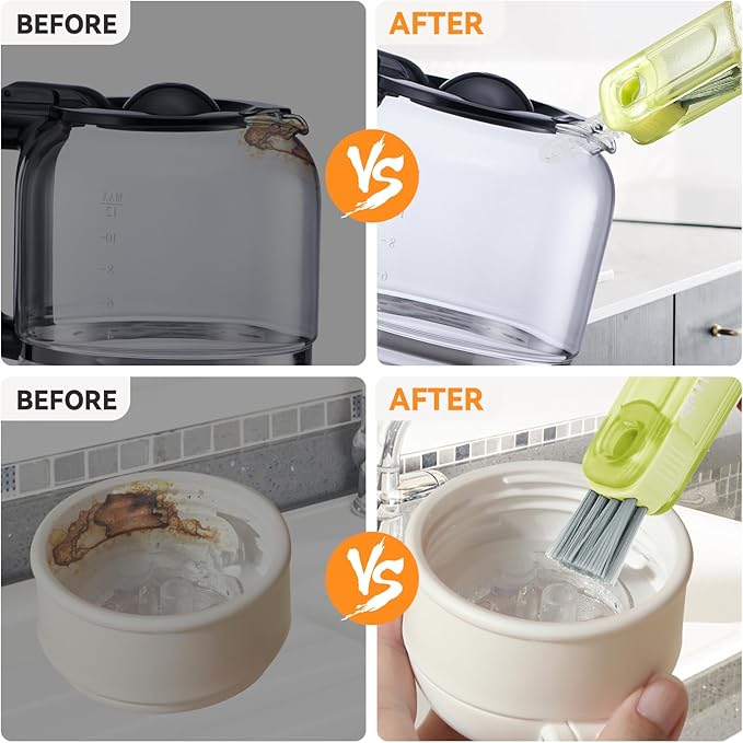 ✨3-in-1 Crocodile Brush 🐊  Deep Cleaning for Narrow Cup Lids & Tableware Gaps 🧼