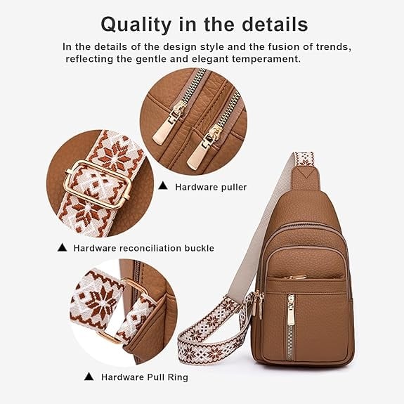 🏆️Anti-Theft Embroidery Solid Color Crossbody Bag for Daily Travel