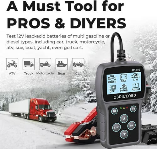 BT100 Car Battery Tester 12V Load Tester