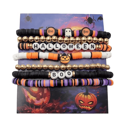🎃👻7-Piece New Ambiance Halloween Bracelet Set💖