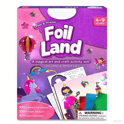 🏆Flash Sale⚡ 50K+ SOLD! Almost Gone-💥Foil land& Craft Activity 🤲💓No Mess Art Kit