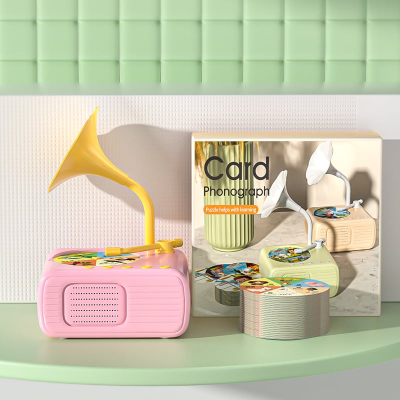 🏆Flash Sale⚡ 50K+ SOLD! Almost Gone🎶Kids Phonograph with 99 Cards👶Early Education Phonograph Story Machine