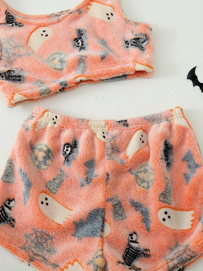 💥Halloween Pre 🎃Halloween  vest pajamas set👻