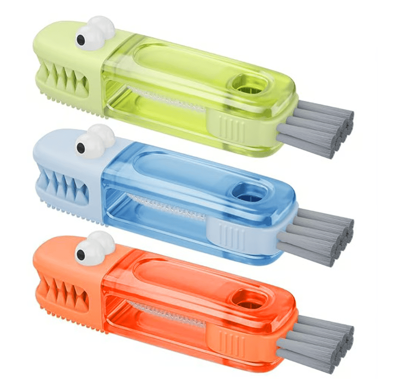 ✨3-in-1 Crocodile Brush 🐊  Deep Cleaning for Narrow Cup Lids & Tableware Gaps 🧼