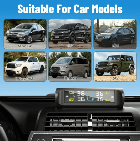 🔥🎁Solar Powered Tire Pressure Monitoring System