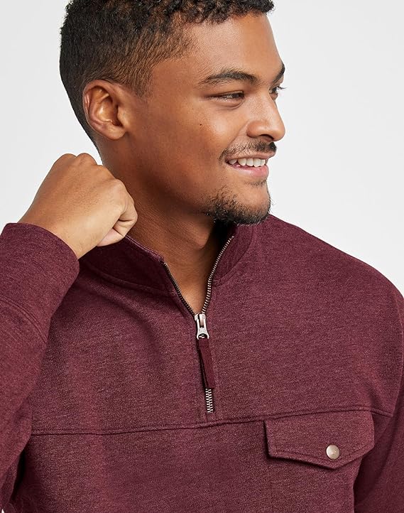 Men's Originals French Hoodie, Quarter Zip Pullover, Lightweight Fleece