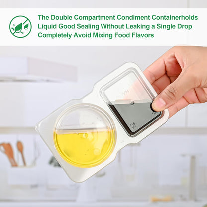 Double Compartment Condiment Containers