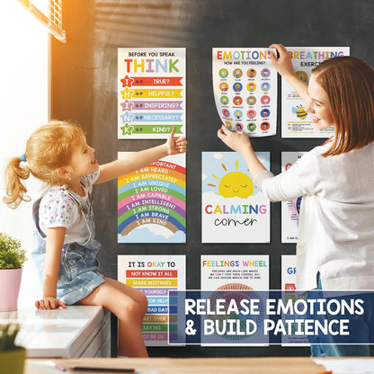 ❤️12 Pcs Calming Corner Posters