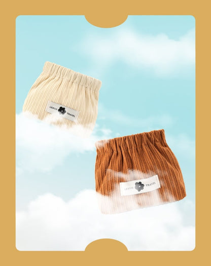 Corduroy Elastic Hair Tie Organizer