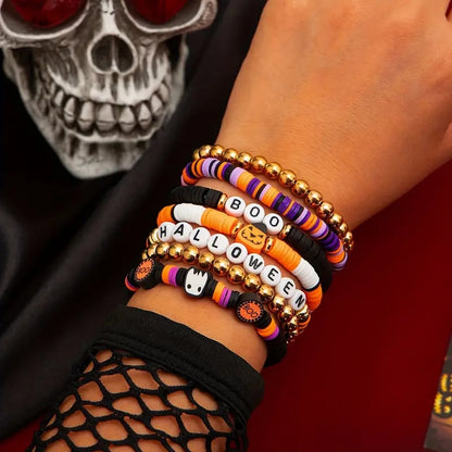 🎃👻7-Piece New Ambiance Halloween Bracelet Set💖