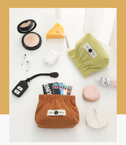 Corduroy Elastic Hair Tie Organizer