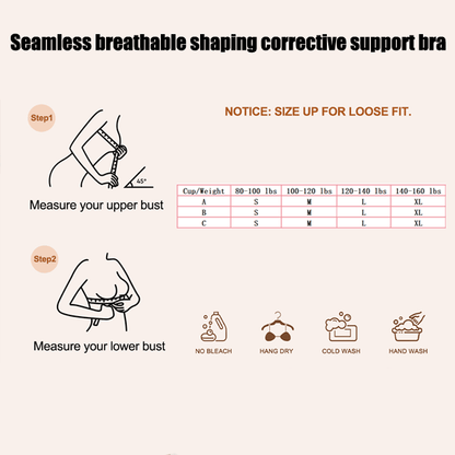 ✨ Seamless breathable shaping corrective support bra