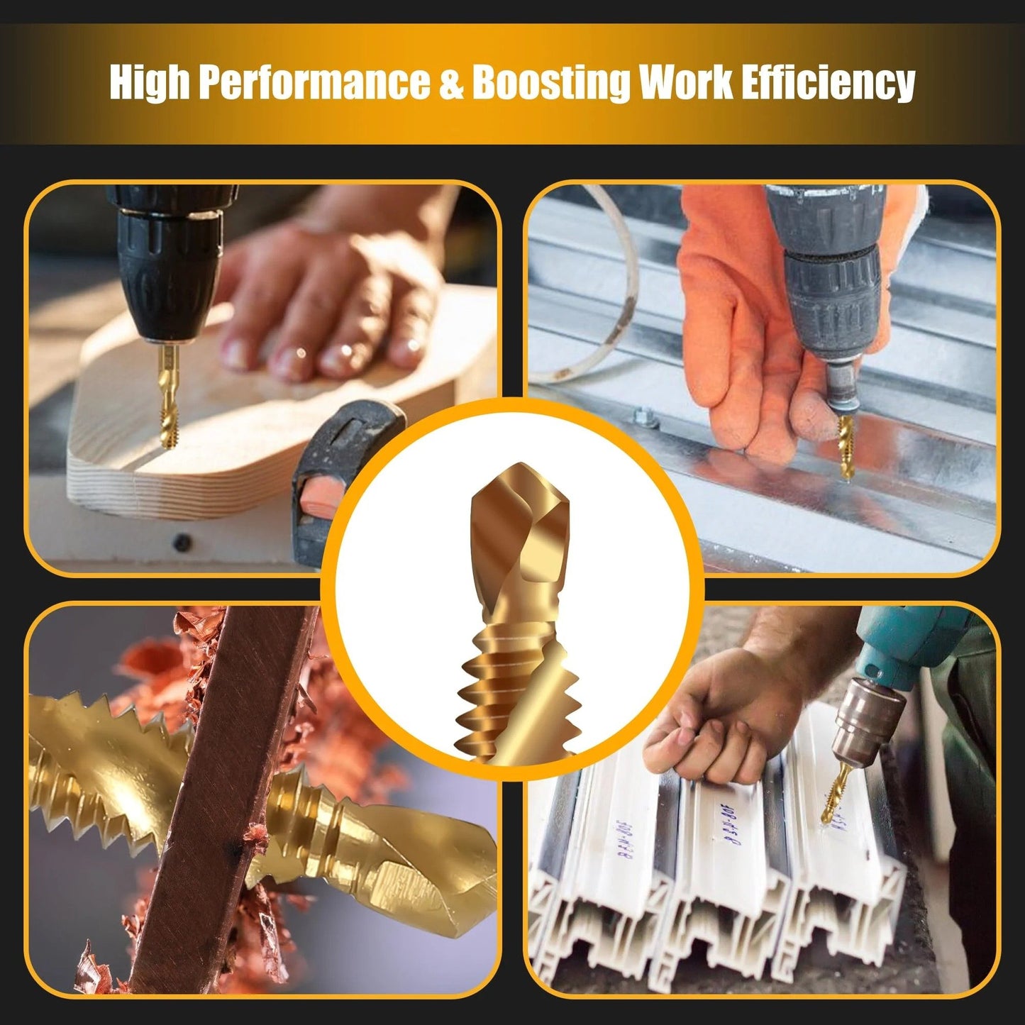 🔥3 In 1 Spiral Tap Hex Shank Drill Bit Set