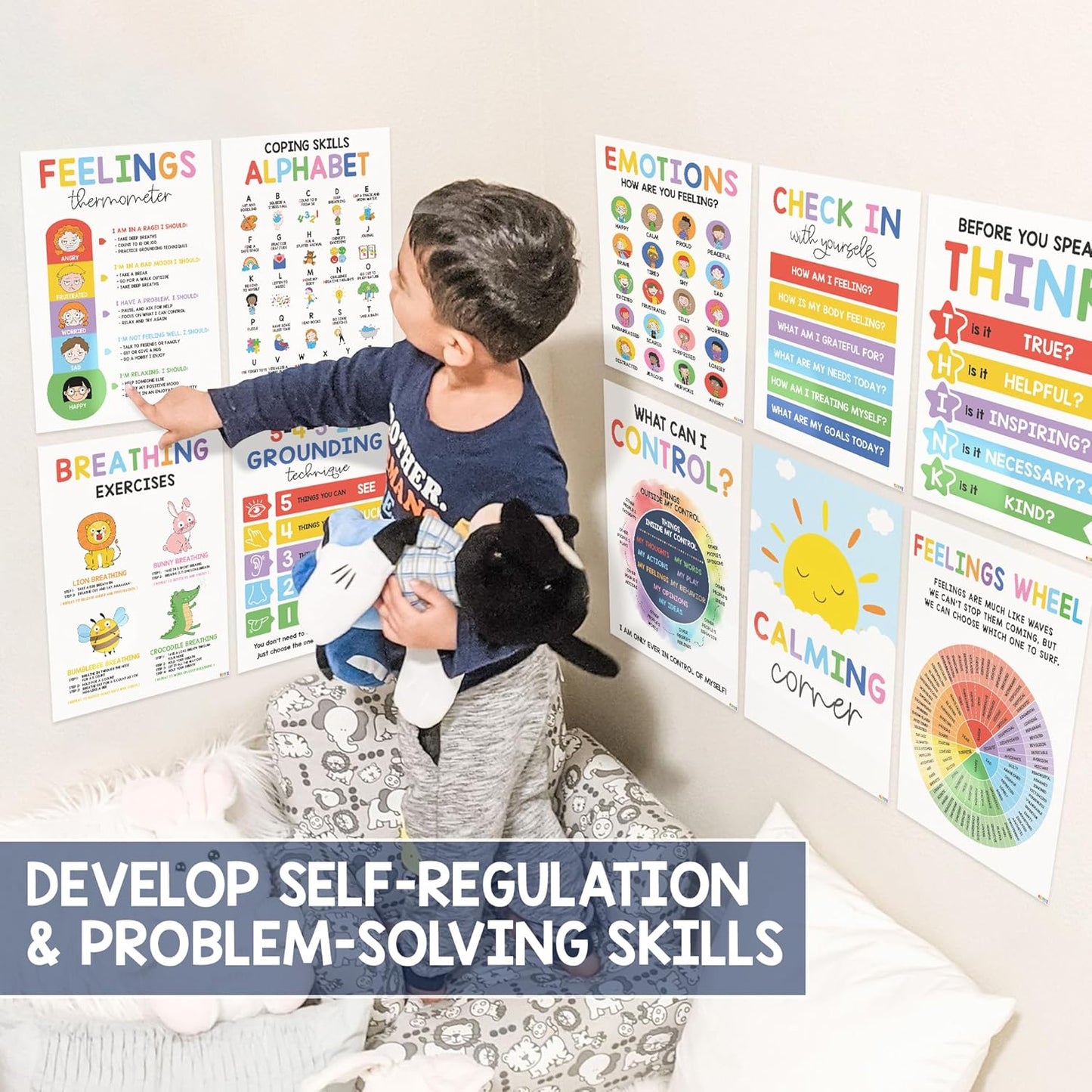 ❤️12 Pcs Calming Corner Posters