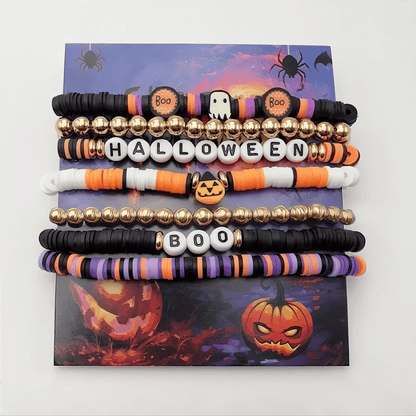 🎃👻7-Piece New Ambiance Halloween Bracelet Set💖