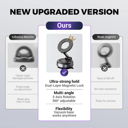 🏆Flash Sale⚡ 50K+ SOLD! Almost Gone-💥Retractable Car Phone Mount - 360° Magnetic Holder