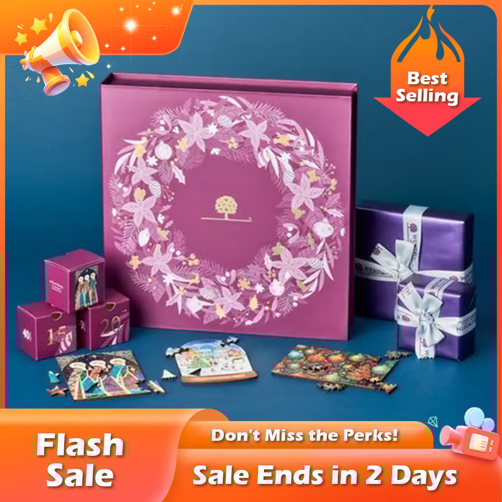 🏆Flash Sale⚡ 50K+ SOLD! Almost Gone-💥🧩24 Days Of Christmas Puzzles Advent Calendar,Best Gifts
