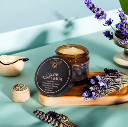 🔥Organic Grass-Fed Beef Tallow Balm with Raw Honey